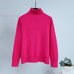 Turtleneck Solid Sweaters Pullover