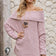 Pink Off The Shoulder Comfy Sweater