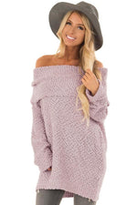 Pink Off The Shoulder Comfy Sweater