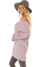 Pink Off The Shoulder Comfy Sweater