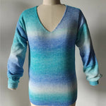 Rainbow Gradient Knitted Sweater