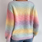 Rainbow Gradient Knitted Sweater