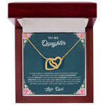 To My Daughter | You Are Braver Than You Believe - Interlocking Hearts necklace