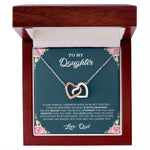 To My Daughter | You Are Braver Than You Believe - Interlocking Hearts necklace