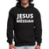 Mens Long Sleeve Hoodie Jesus One Messiah, Christian Inspiration