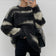 Mohair Striped Oversized Sweater