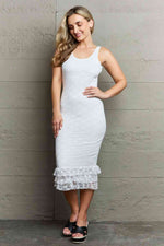 Bodycon Ruffle Midi Dress