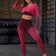 Striped Long Sleeve Top and Leggings Sports Set