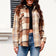 Plaid Button Up Collared Neck Long Sleeve Shacket