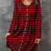 Full Size Plaid Round Neck Long Sleeve Magic Dress